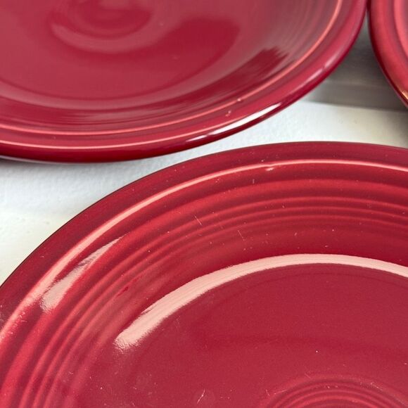 Fiestaware Lot of 14 Cinnabar 7.25" Classic Rim Salad Plates - Picture 11 of 14
